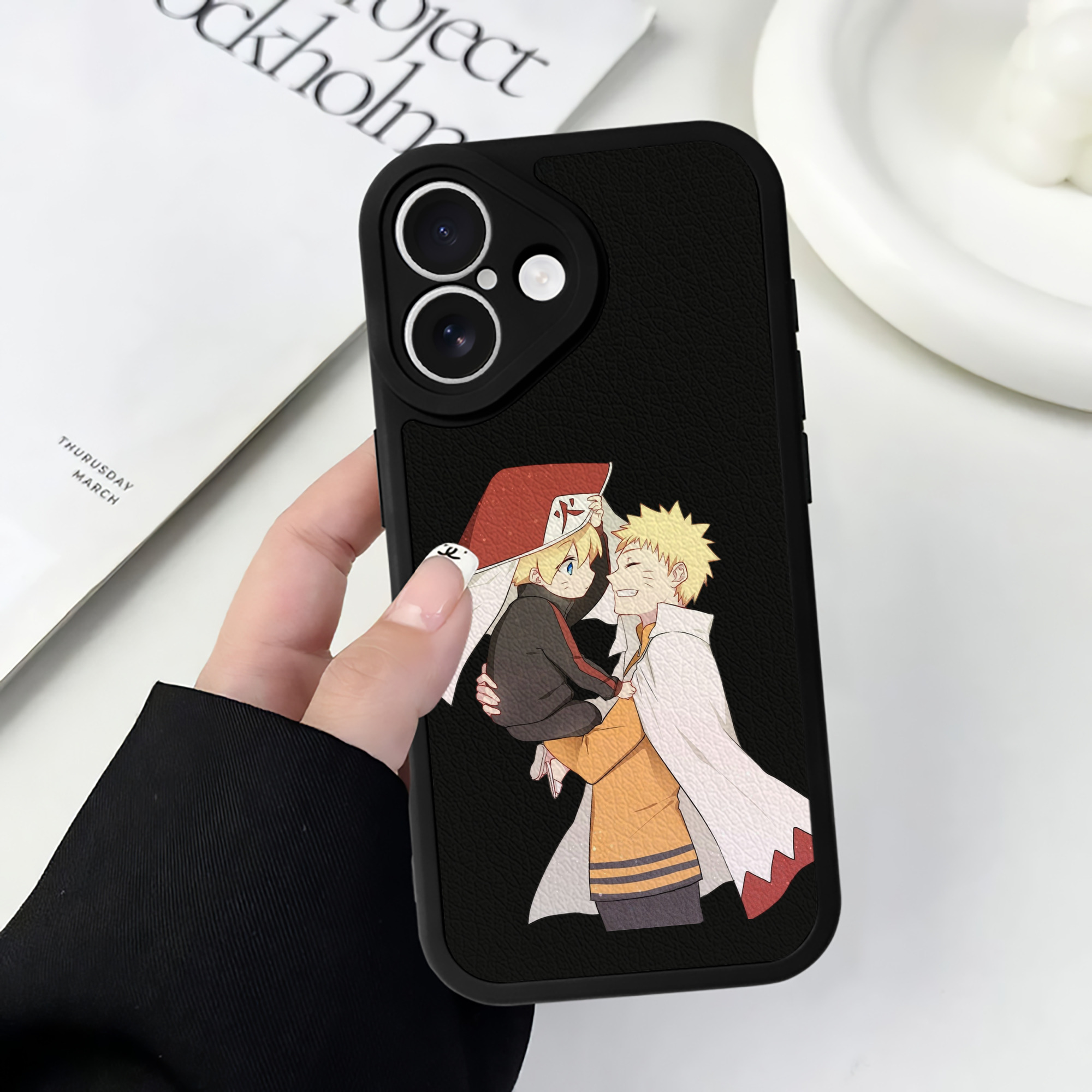（画像用） NARUTO -ナルト- うずまき ナルト Uzumaki Naruto 【iPhone 16シリーズ対応】シリコンスマホケース（レザー調） 材質：シリコン